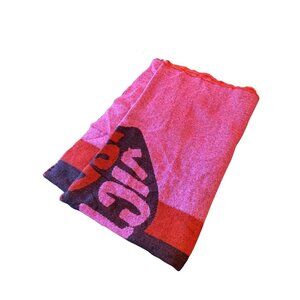Victoria's Secret Throw Blanket +Fringe Red Pink Lip Design Soft Acrylic
